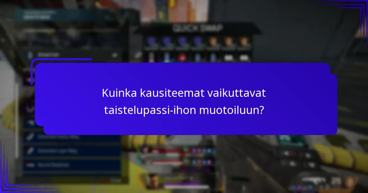Mitkä eksklusiiviset muotoilut ovat saatavilla nykyisissä taistelupasseissa?