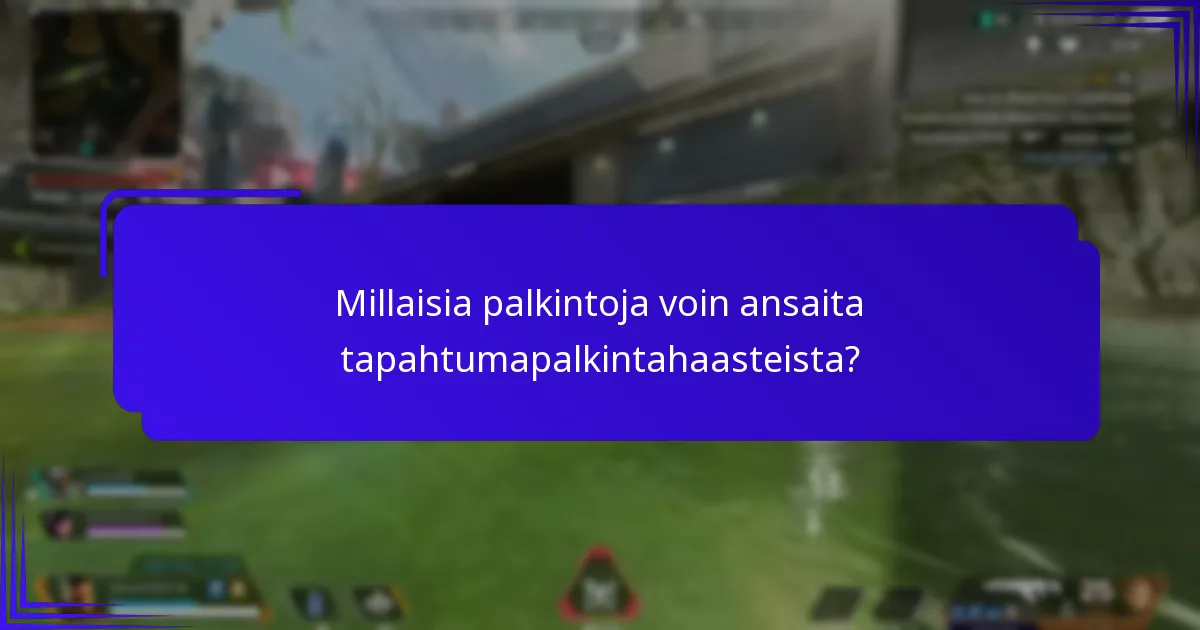 Millaisia palkintoja voin ansaita tapahtumapalkintahaasteista?
