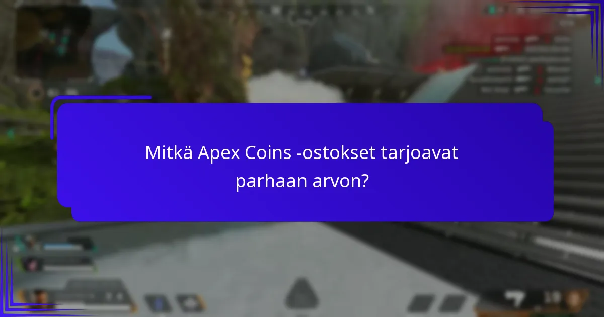 Mitkä ovat yhteisön mieltymykset Apex Coinsin käytössä?